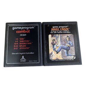 Vintage Atari 2600 Games 2 Games Combat & Maze Craze